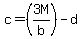 c=%283M%2Fb%29-d