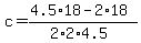 c=%284.5%2A18-2%2A18%29%2F%282%2A2%2A4.5%29