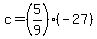 c=%285%2F9%29%28-27%29