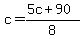 c=%285c%2B90%29%2F8
