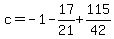 c=+-1-17%2F21%2B115%2F42