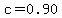 c=+0.90