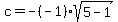 c=-%28-1%29%2Asqrt%285-1%29