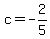 c=-2%2F5