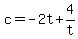 c=-2t%2B4%2Ft