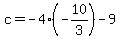 c=-4%28-10%2F3%29-9