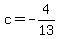 c=-4%2F13