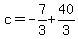 c=-7%2F3%2B40%2F3