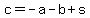 c=-a-b%2Bs