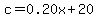 c=0.20x%2B20