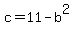 c=11-b%5E2