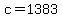 c=1383