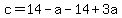c=14-a-14%2B3a