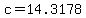 c=14.3178