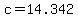 c=14.342