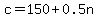 c=150%2B0.5n
