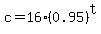 c=16%280.95%29%5Et
