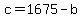 c=1675-b