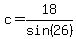 c=18%2Fsin%2826%29