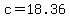c=18.36