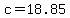 c=18.85
