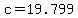 c=19.799