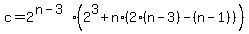 c=2%5E%28n-3%29%2A%282%5E3%2Bn%2A%282%28n-3%29-%28n-1%29%29%29