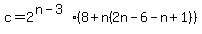 c=2%5E%28n-3%29%2A%288%2Bn%282n-6-n%2B1%29%29