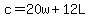 c=20w%2B12L