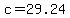 c=29.24