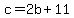 c=2b%2B11