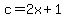c=2x%2B1