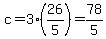 c=3%2826%2F5%29=78%2F5