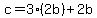 c=3%282b%29%2B2b