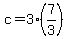 c=3%287%2F3%29