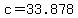c=33.878