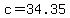 c=34.35