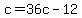 c=36c-12
