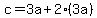 c=3a%2B2%283a%29