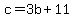 c=3b%2B11