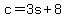 c=3s%2B8