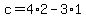c=4%2A2-3%2A1