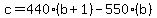 c=440%28b%2B1%29-550%28b%29