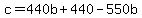 c=440b%2B440-550b