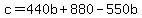 c=440b%2B880-550b