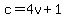 c=4v%2B1