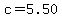 c=5.50