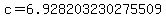 c=6.928203230275509