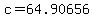 c=64.90656