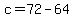 c=72-64